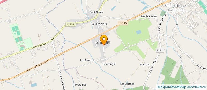 localisation de l'entreprise IMMODEL  SAINT-ETIENNE-DE-TULMONT