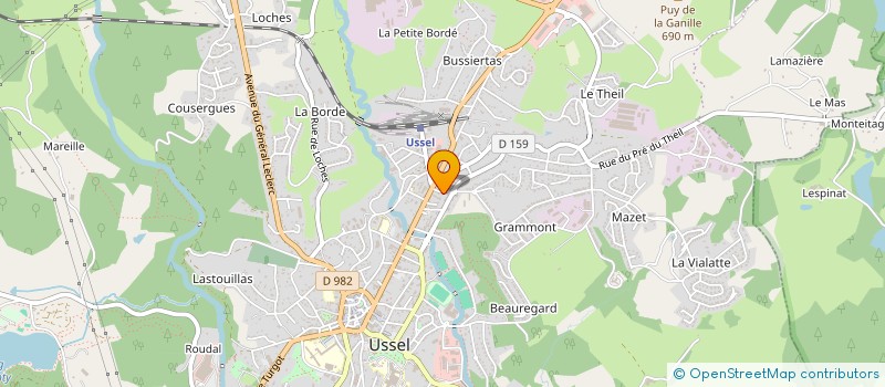 localisation de l'entreprise IMMODORE  USSEL