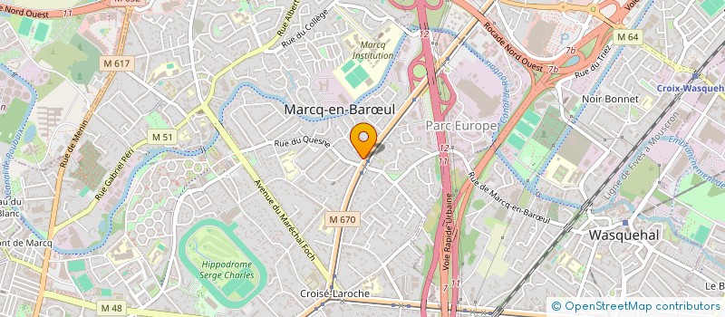 localisation de l'entreprise IMMODUHAUMONT à MARCQ-EN-BARŒUL