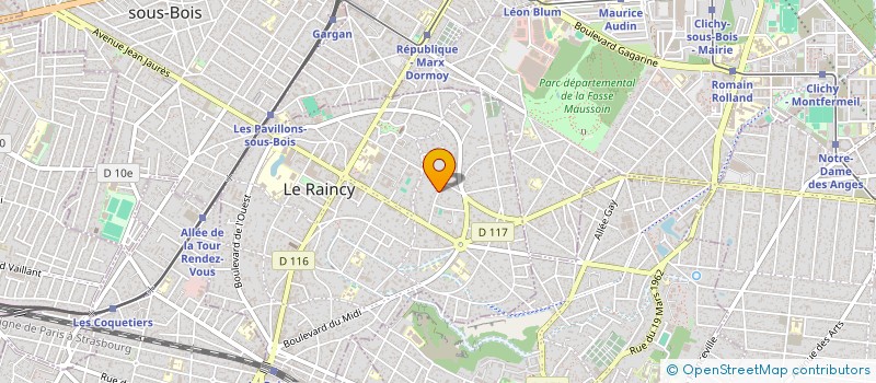 localisation de l'entreprise IMMODUS à LE RAINCY