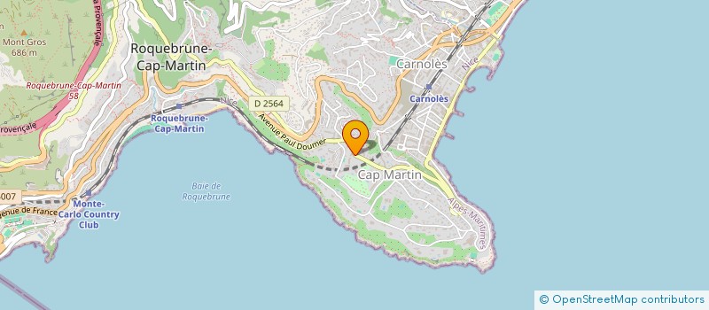localisation de l'entreprise IMMOE à ROQUEBRUNE-CAP-MARTIN
