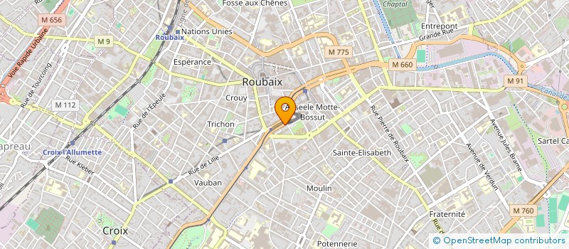 localisation de l'entreprise IMMOFIDEV à ROUBAIX