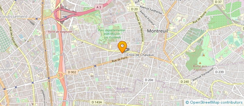 localisation de l'entreprise IMMOFLASH.NET à MONTREUIL