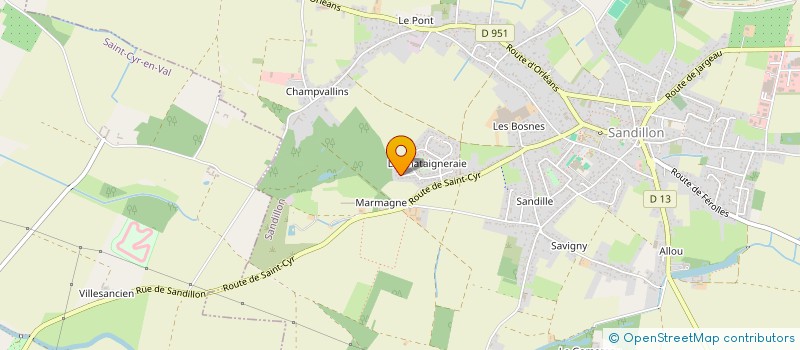 localisation de l'entreprise IMMOFLOW à SANDILLON