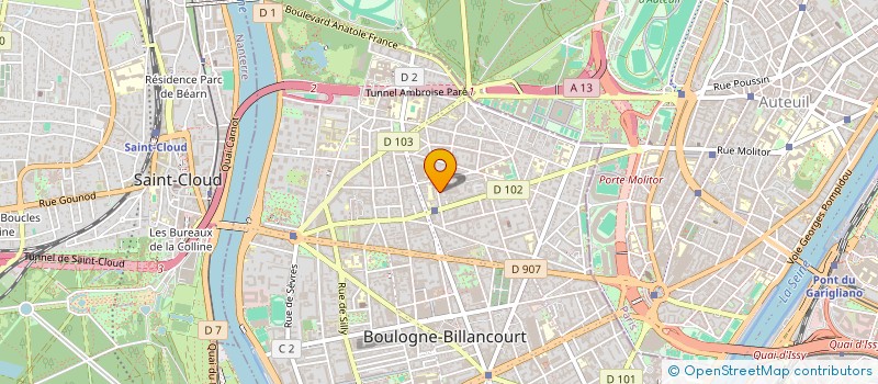 localisation de l'entreprise IMMOFOROUEST à BOULOGNE-BILLANCOURT