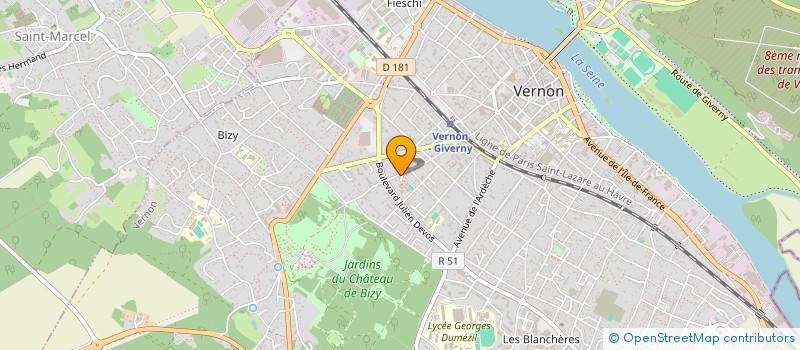 localisation de l'entreprise IMMOLEGE  VERNON