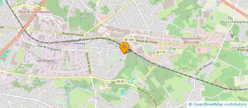 localisation de l'entreprise IMMOLIB  VERTOU