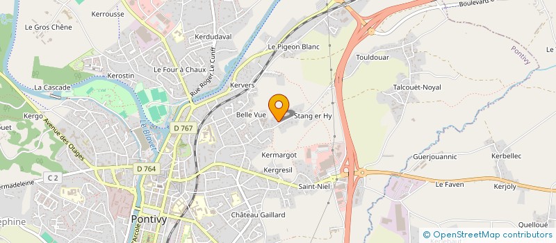 localisation de l'entreprise IMMOLIVIER  PONTIVY