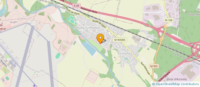 localisation de l'entreprise IMMOLOC 21  NEUILLY-CRIMOLOIS