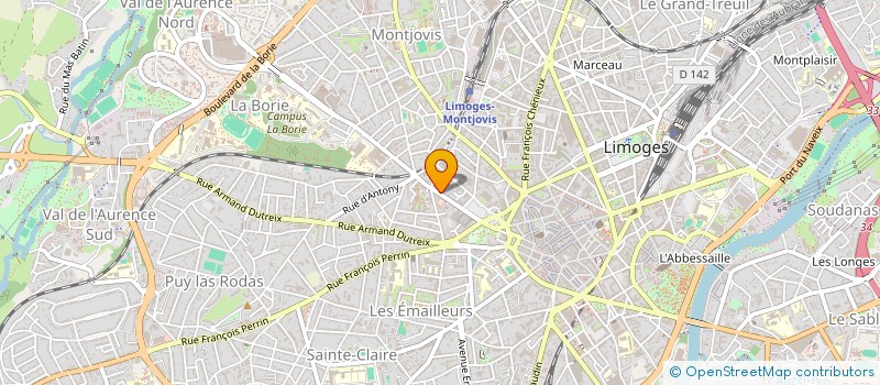 localisation de l'entreprise IMMOLOC MAILLET à LIMOGES