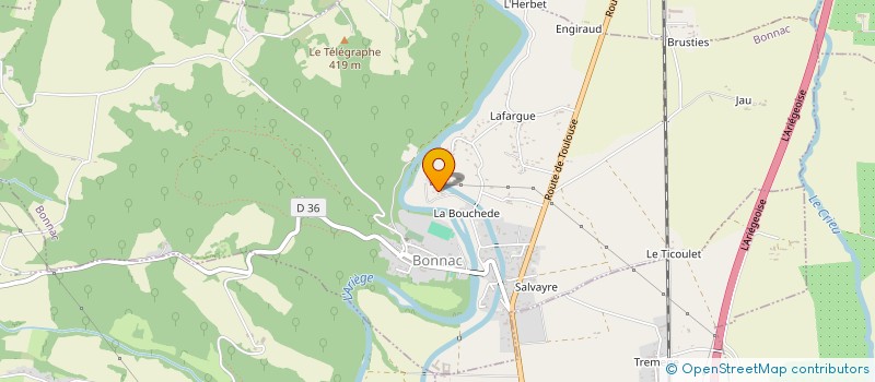 localisation de l'entreprise IMMOLUNA à BONNAC