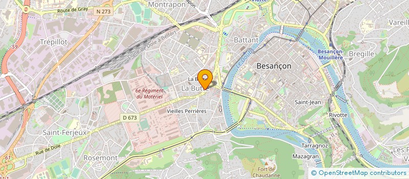 localisation de l'entreprise IMMOLYS 25 à BESANCON