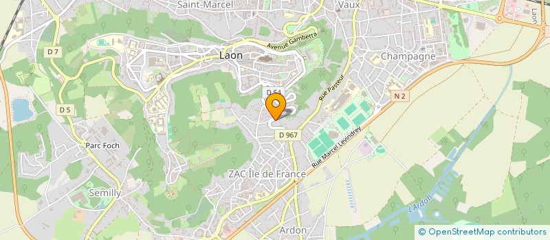 localisation de l'entreprise IMMOMARS à LAON