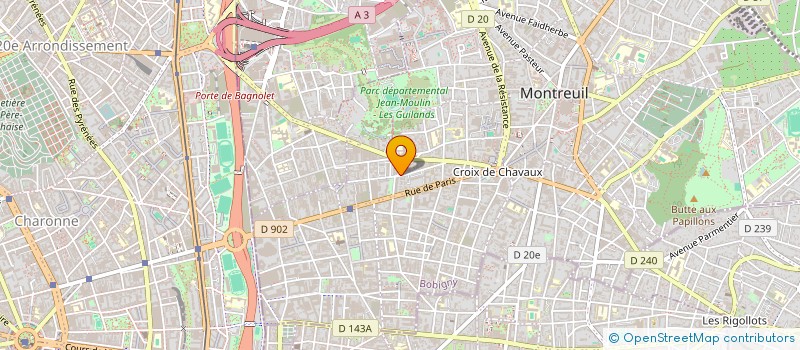 localisation de l'entreprise IMMOMUS à MONTREUIL