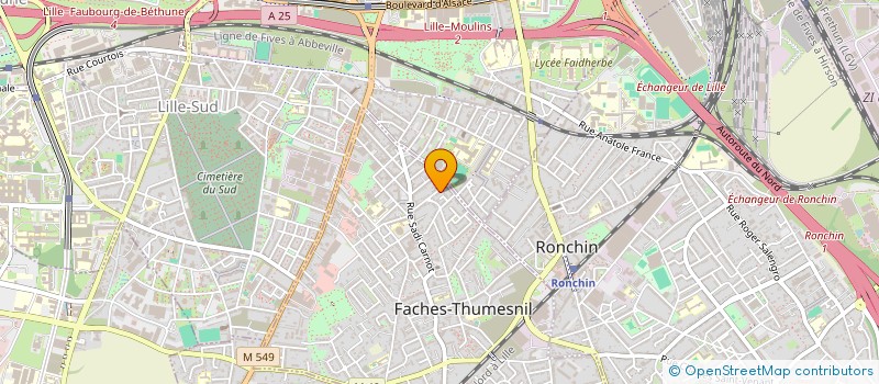 localisation de l'entreprise IMMONOZ  FACHES-THUMESNIL