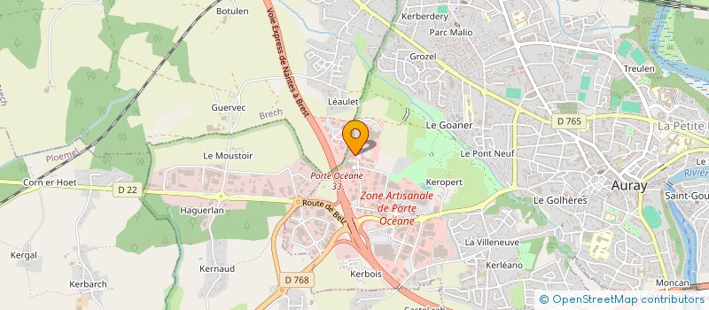 localisation de l'entreprise IMMOPIERRE à AURAY