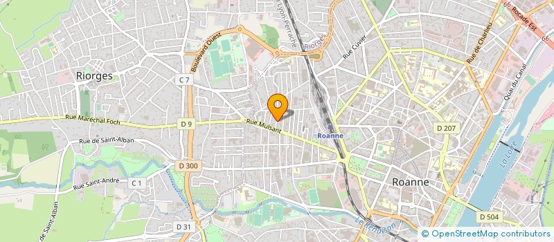 localisation de l'entreprise IMMOPROGEST à ROANNE