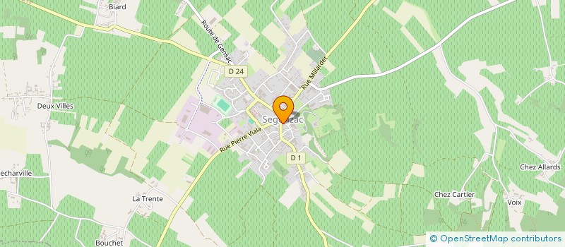 localisation de l'entreprise IMMOQUINE à SEGONZAC