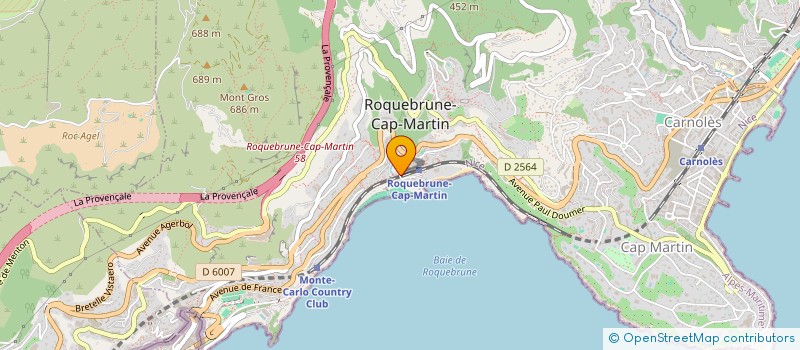 localisation de l'entreprise IMMOROCK à ROQUEBRUNE-CAP-MARTIN