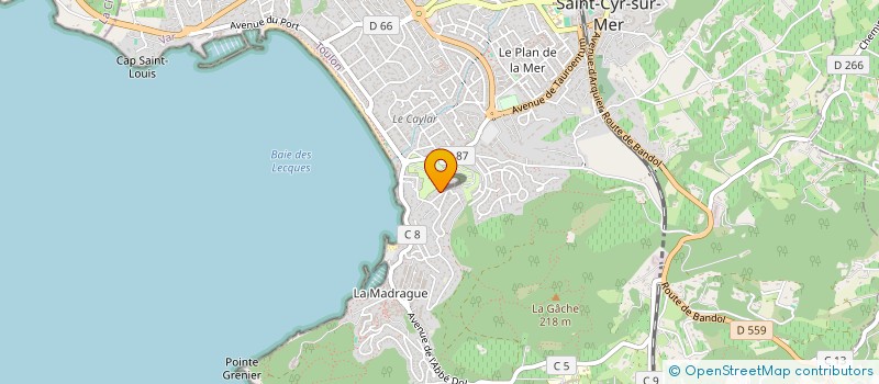 localisation de l'entreprise IMMOSOL à SAINT-CYR-SUR-MER