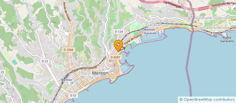 localisation de l'entreprise IMMOSUD à MENTON