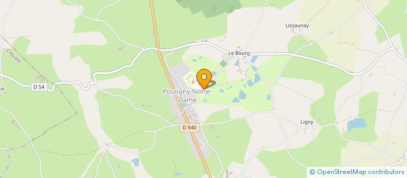localisation de l'entreprise IMMOTEL LES DRYADES à POULIGNY-NOTRE-DAME