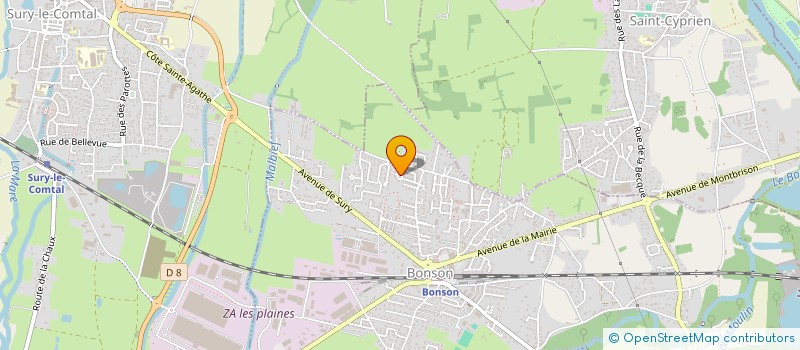 localisation de l'entreprise IMMOTHEP  BONSON