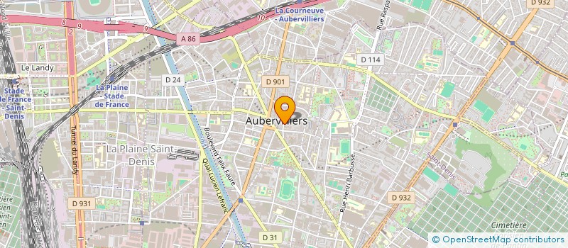 localisation de l'entreprise IMMOTOP à AUBERVILLIERS