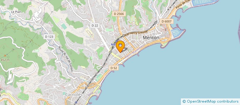 localisation de l'entreprise IMMOTOP à MENTON