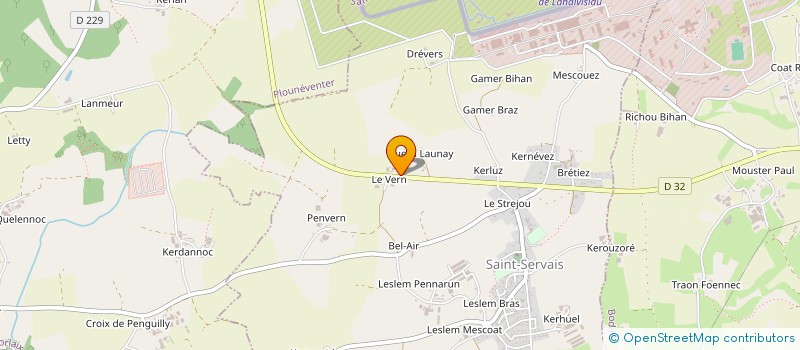 localisation de l'entreprise IMMOTYBREIZH  SAINT-SERVAIS