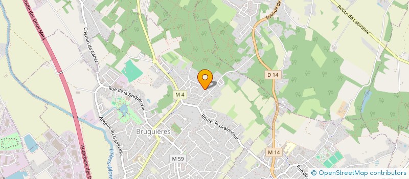 localisation de l'entreprise IMMOUEST  BRUGUIERES