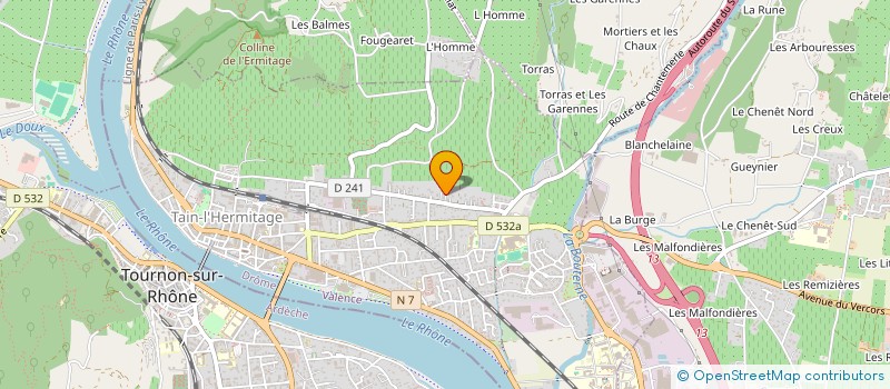 localisation de l'entreprise IMMOVAL 1  TAIN-L'HERMITAGE