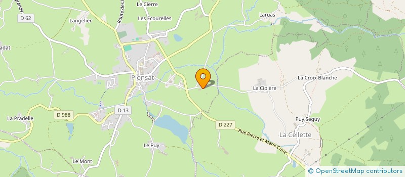 localisation de l'entreprise IMMOVOLTA 63  PIONSAT