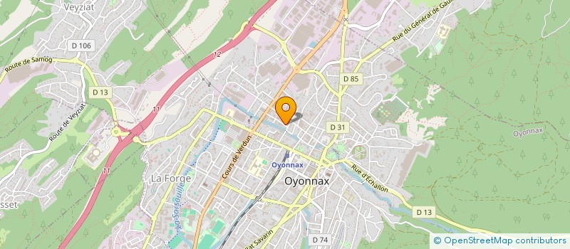 localisation de l'entreprise IMMOYO à OYONNAX