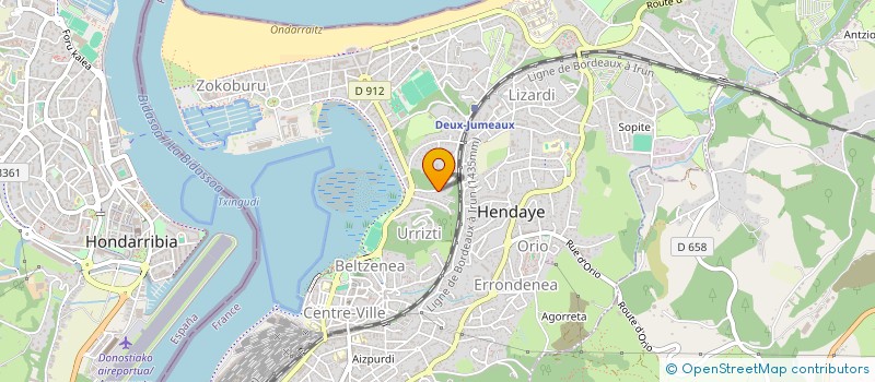 localisation de l'entreprise IMMOZU  HENDAYE