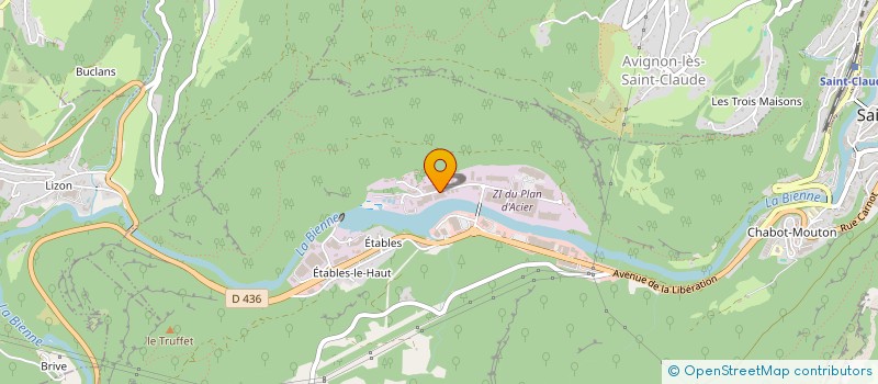 localisation de l'entreprise IMOB UTIL FRANCE  SAINT-CLAUDE