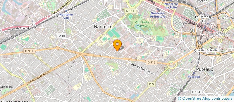 localisation de l'entreprise IMOGIS à NANTERRE