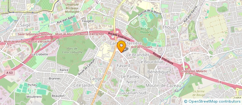 localisation de l'entreprise IMOGRADI  GRADIGNAN