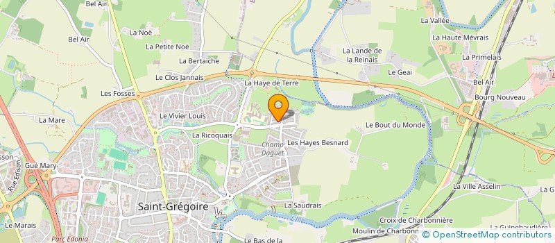 localisation de l'entreprise IMOLAC  SAINT-GREGOIRE