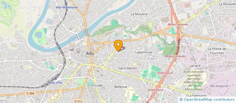 localisation de l'entreprise IMOXVI à ALBI