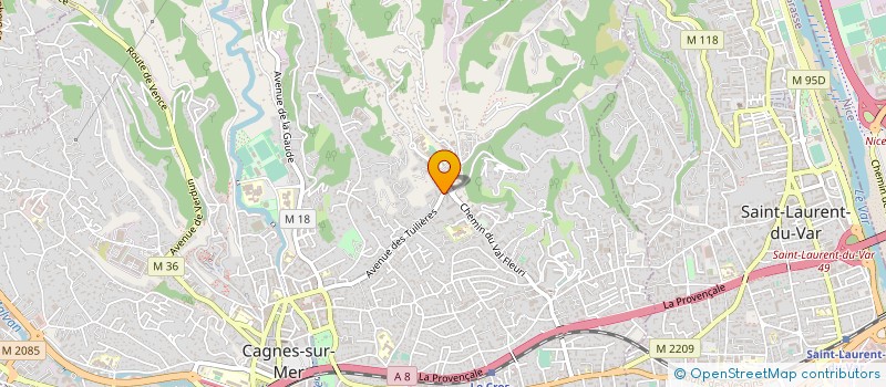 localisation de l'entreprise IMP PAPETERIE DES TUILIERES à CAGNES-SUR-MER