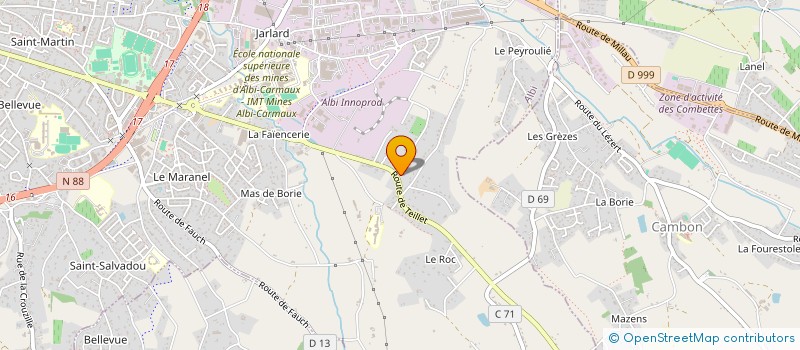 localisation de l'entreprise IMPACT 81 à ALBI