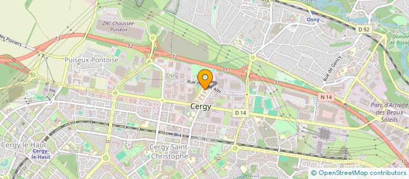 localisation de l'entreprise IMPACT AUDIO VISUEL à CERGY