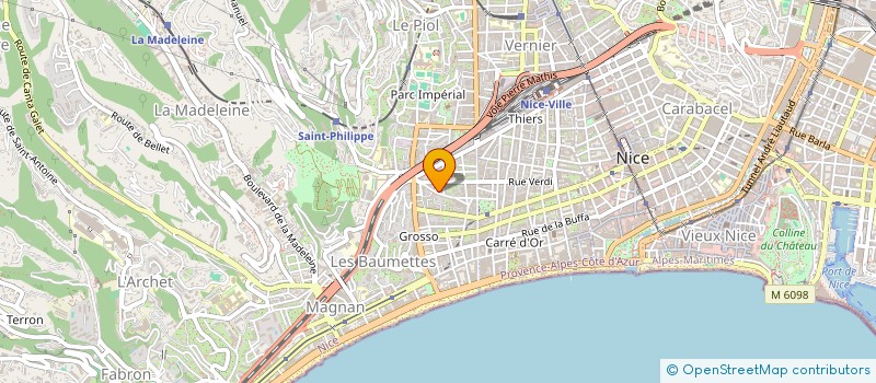 localisation de l'entreprise IMPACT CARROS ECHAF BAT à NICE