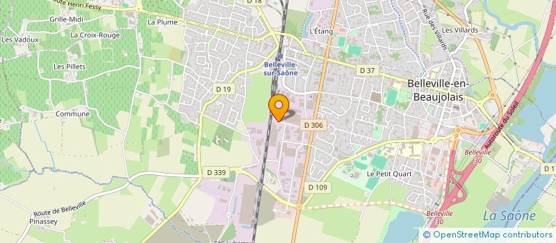 localisation de l'entreprise IMPACT DISTRIBUTION  BELLEVILLE-EN-BEAUJOLAIS