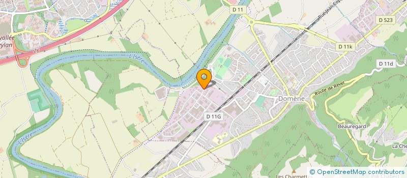 localisation de l'entreprise IMPACT ENVIRONNEMENT SERVICES à DOMENE