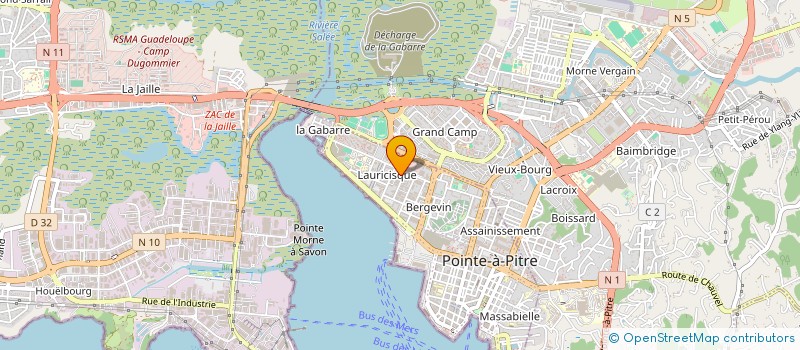 localisation de l'entreprise IMPACT EVENEMEN CIEL à POINTE-A-PITRE