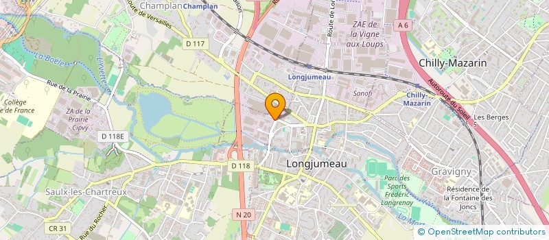 localisation de l'entreprise IMPACT EVENEMENT à LONGJUMEAU