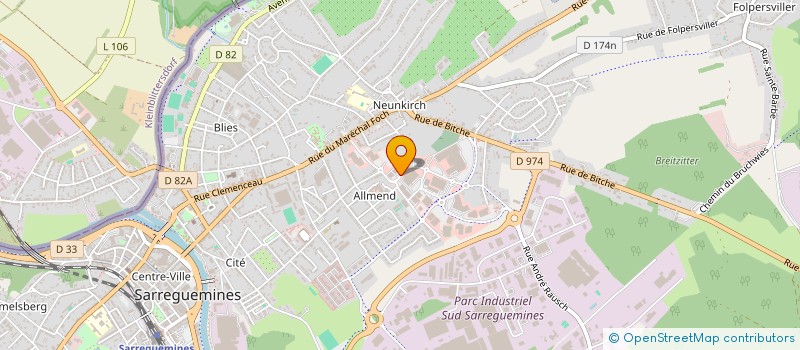 localisation de l'entreprise IMPACT NATURE  SARREGUEMINES