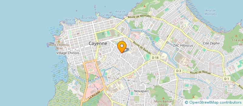localisation de l'entreprise IMPACT PROTECTION SECURITE à CAYENNE